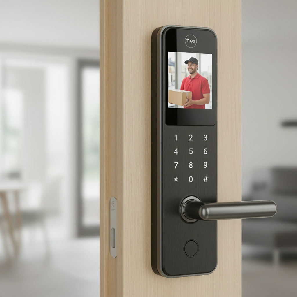 Serrure connectée intelligente WiFi – Reconnaissance faciale 3D, empreinte