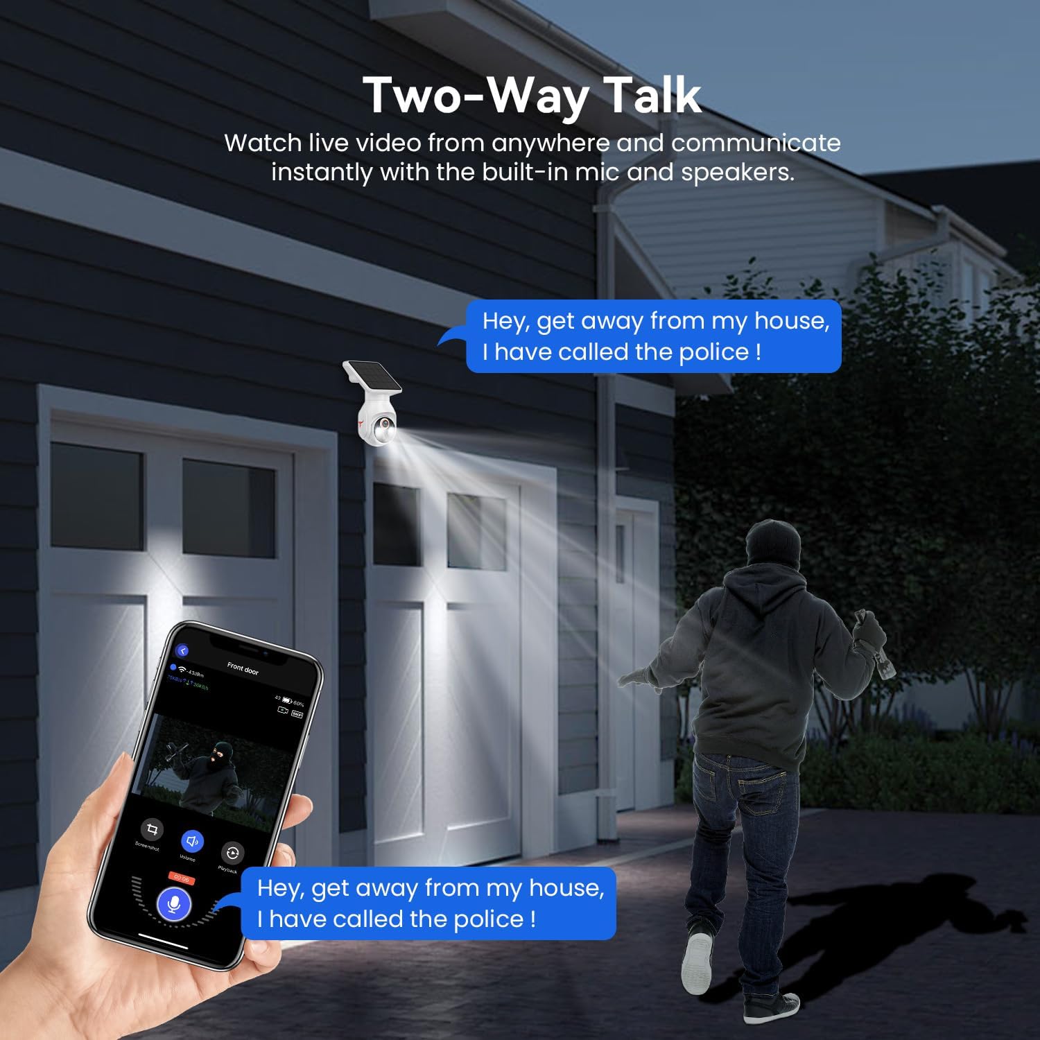 Caméra de Surveillance Wi - Fi 1080p avec Panneau Solaire – Blazique - Serrures connectée, intelligentes et sécurisées, iSmartLock.fr