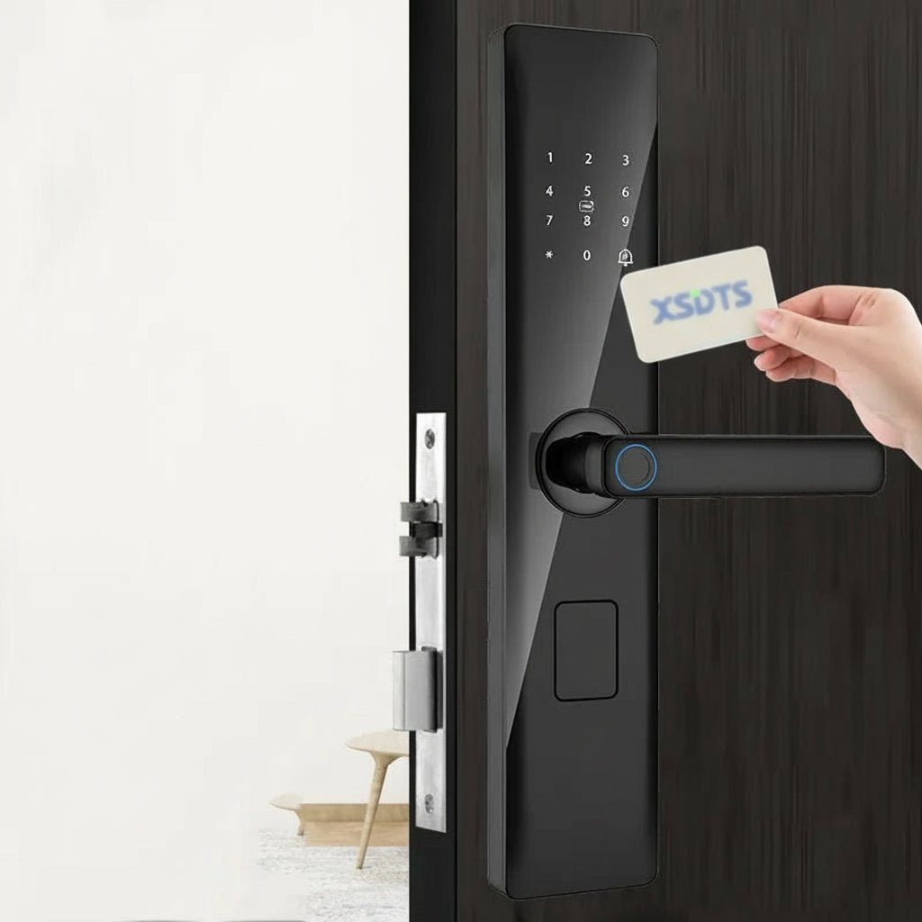 Serrure connectée Tuya Smart Lock – Empreinte, Mot de passe, Carte IC, USB d'urgence - Serrures connectée, intelligentes et sécurisées, iSmartLock.fr