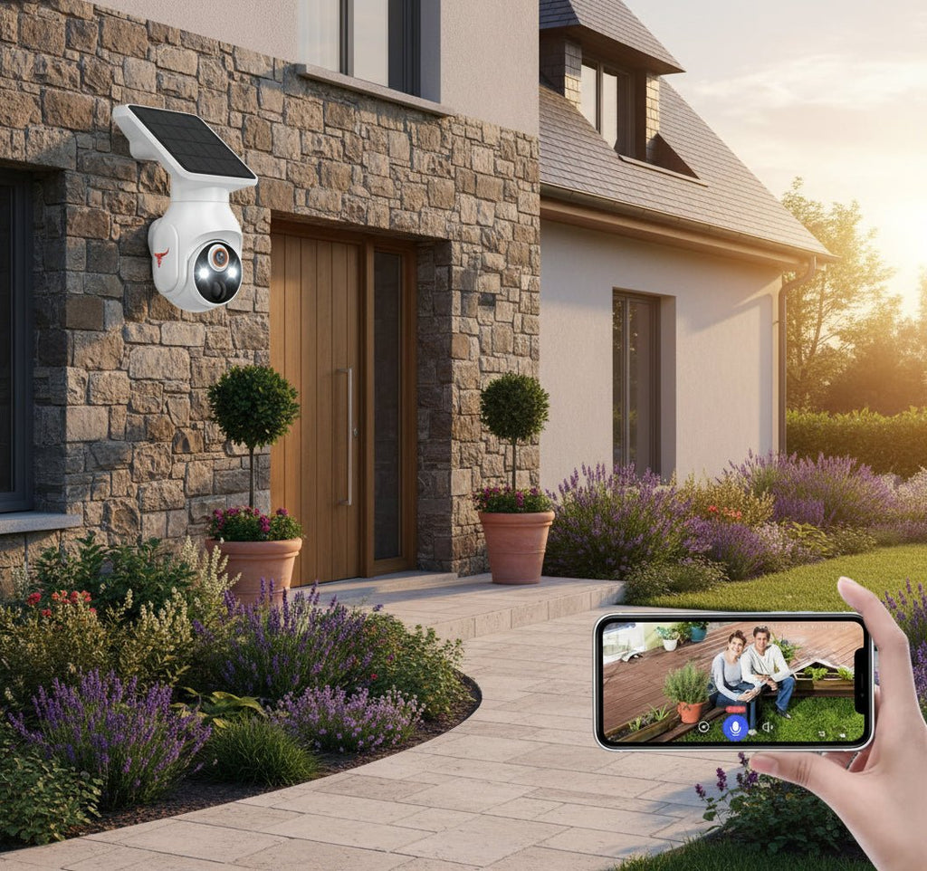 Caméra de Surveillance Wi - Fi 1080p avec Panneau Solaire – Blazique - Serrures connectée, intelligentes et sécurisées, iSmartLock.fr