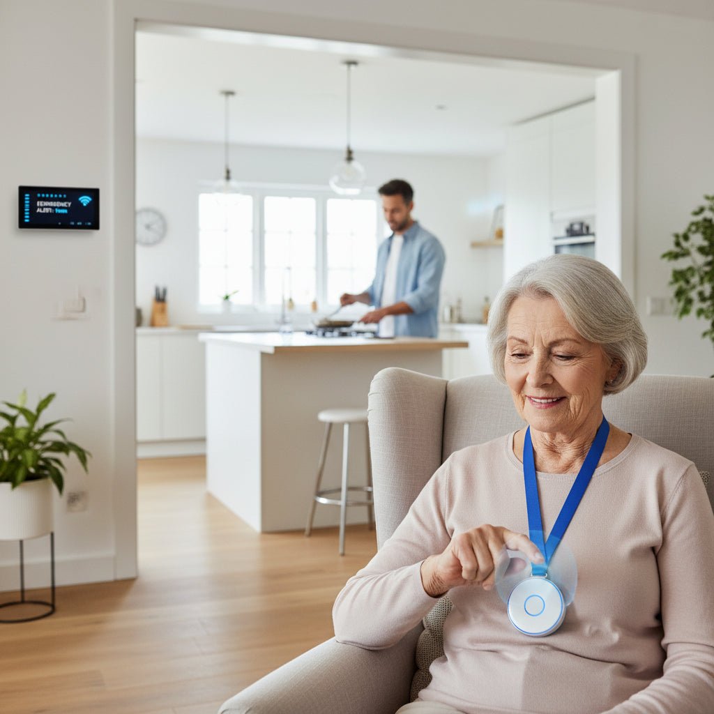 Système d’Alerte d’Urgence LIOTOIN – Bouton d’Alarme Sécurité pour Seniors &amp; Personnes Âgées - Serrures connectée, intelligentes et sécurisées, iSmartLock.fr