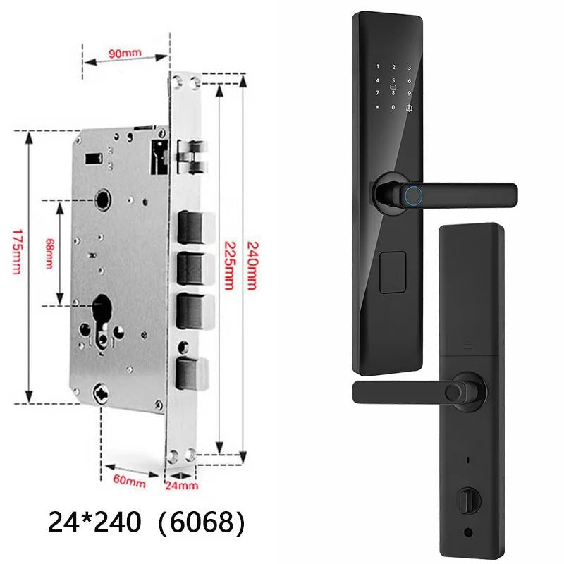 Serrure connectée Tuya Smart Lock – Empreinte, Mot de passe, Carte IC, USB d'urgence - Serrures connectée, intelligentes et sécurisées, iSmartLock.fr