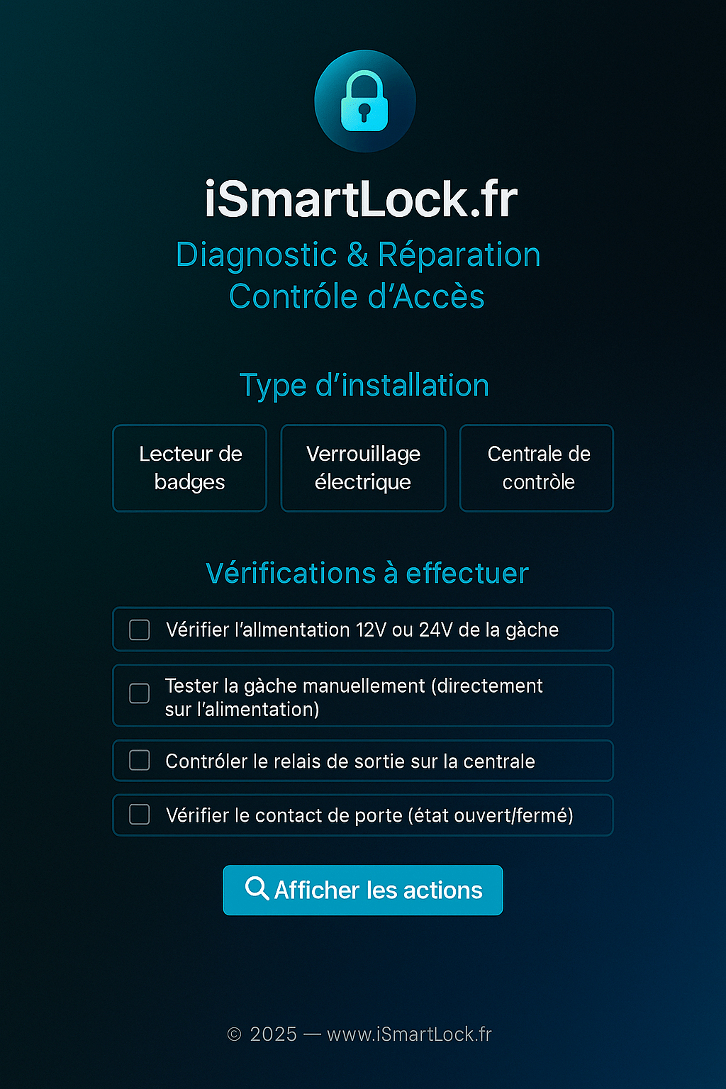 iSmartLock Diagnostic Contrôle d’Accès - Serrures connectée, intelligentes et sécurisées, iSmartLock.fr