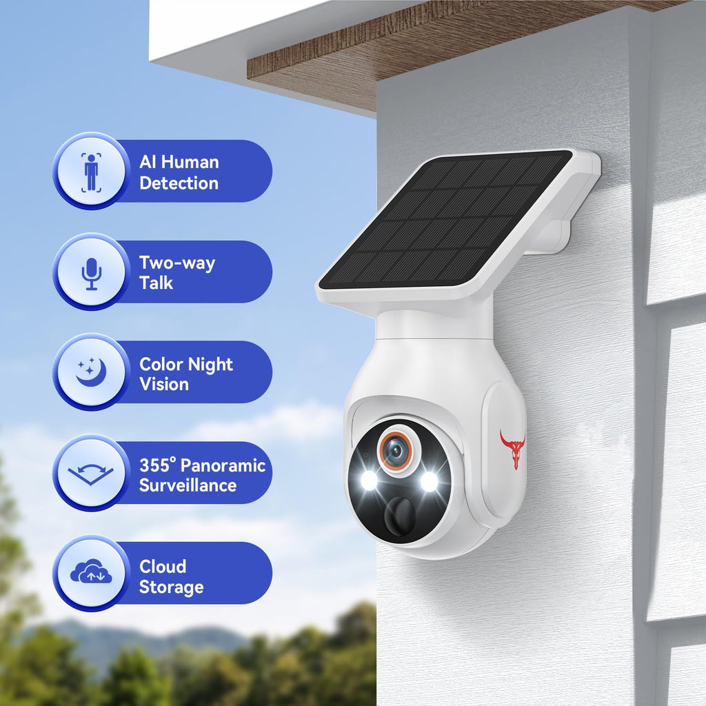 Caméra de Surveillance Wi - Fi 1080p avec Panneau Solaire – Blazique - Serrures connectée, intelligentes et sécurisées, iSmartLock.fr
