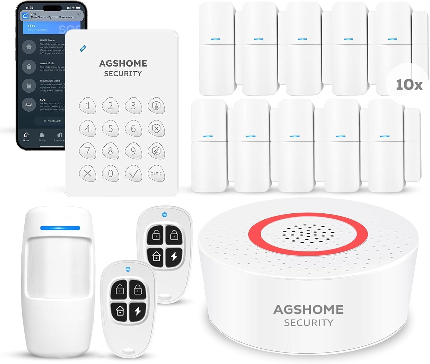 Système d’Alarme WiFi 15 Pièces – Alarme Maison Intelligente avec Sirène - Serrures connectée, intelligentes et sécurisées, iSmartLock.fr