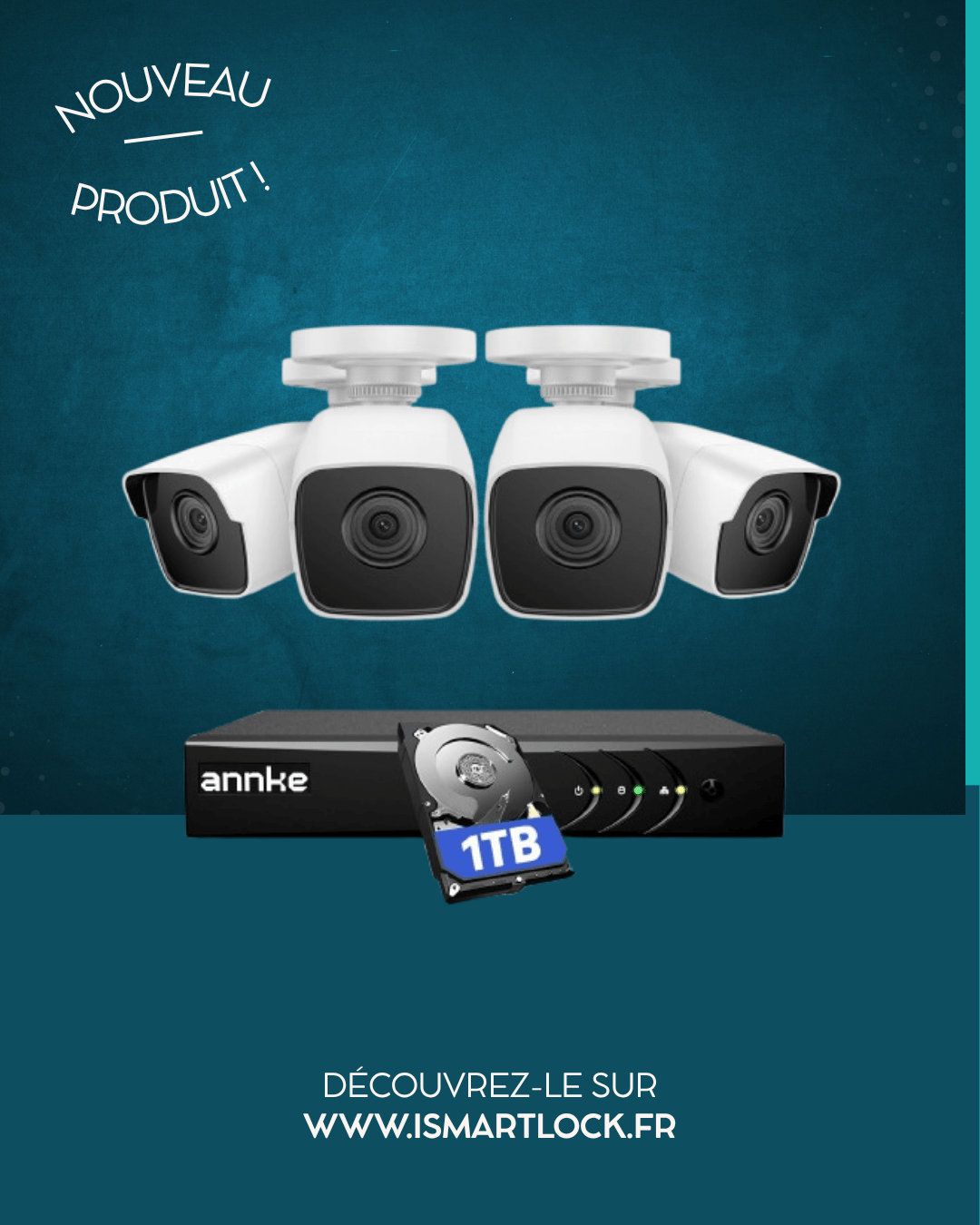 Système de Vidéosurveillance ANNKE 5MP 8 Canaux – Vision Nocturne 30M, Détection IA - Serrures connectée, intelligentes et sécurisées, iSmartLock.fr