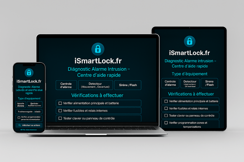 iSmartLock Diagnostic Alarme Intrusion - Serrures connectée, intelligentes et sécurisées, iSmartLock.fr
