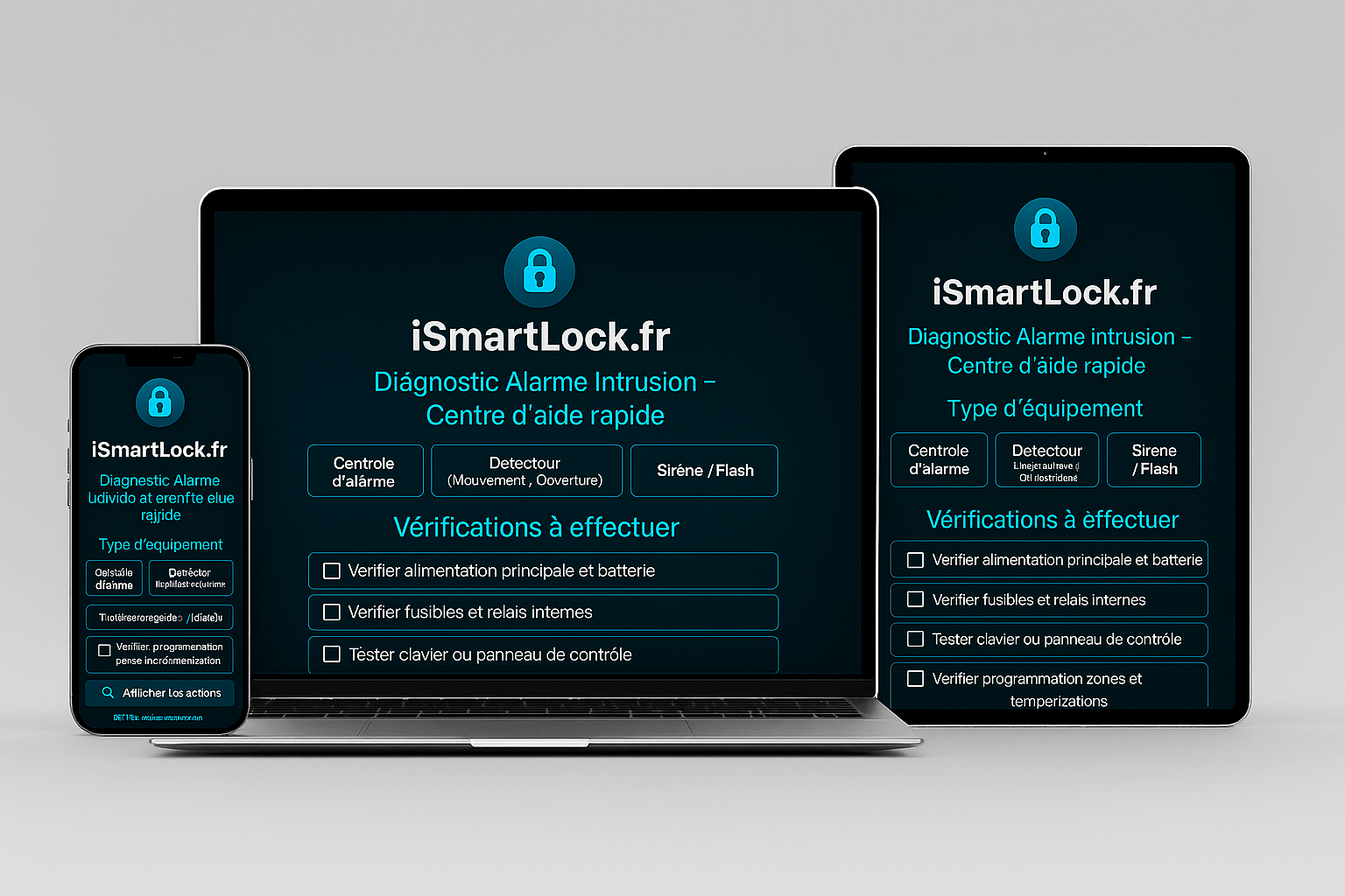 iSmartLock Diagnostic Alarme Intrusion - Serrures connectée, intelligentes et sécurisées, iSmartLock.fr