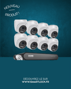 Système de Vidéosurveillance 8 Canaux 1080p – 4 Caméras Extérieures Étanches - Serrures connectée, intelligentes et sécurisées, iSmartLock.fr