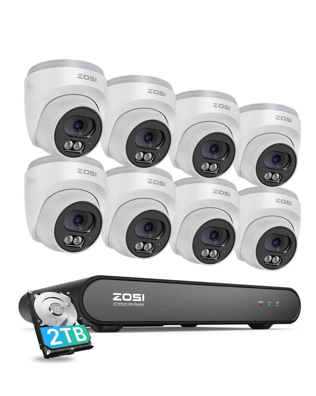 Système de Vidéosurveillance 8 Canaux 1080p – 4 Caméras Extérieures Étanches - Serrures connectée, intelligentes et sécurisées, iSmartLock.fr