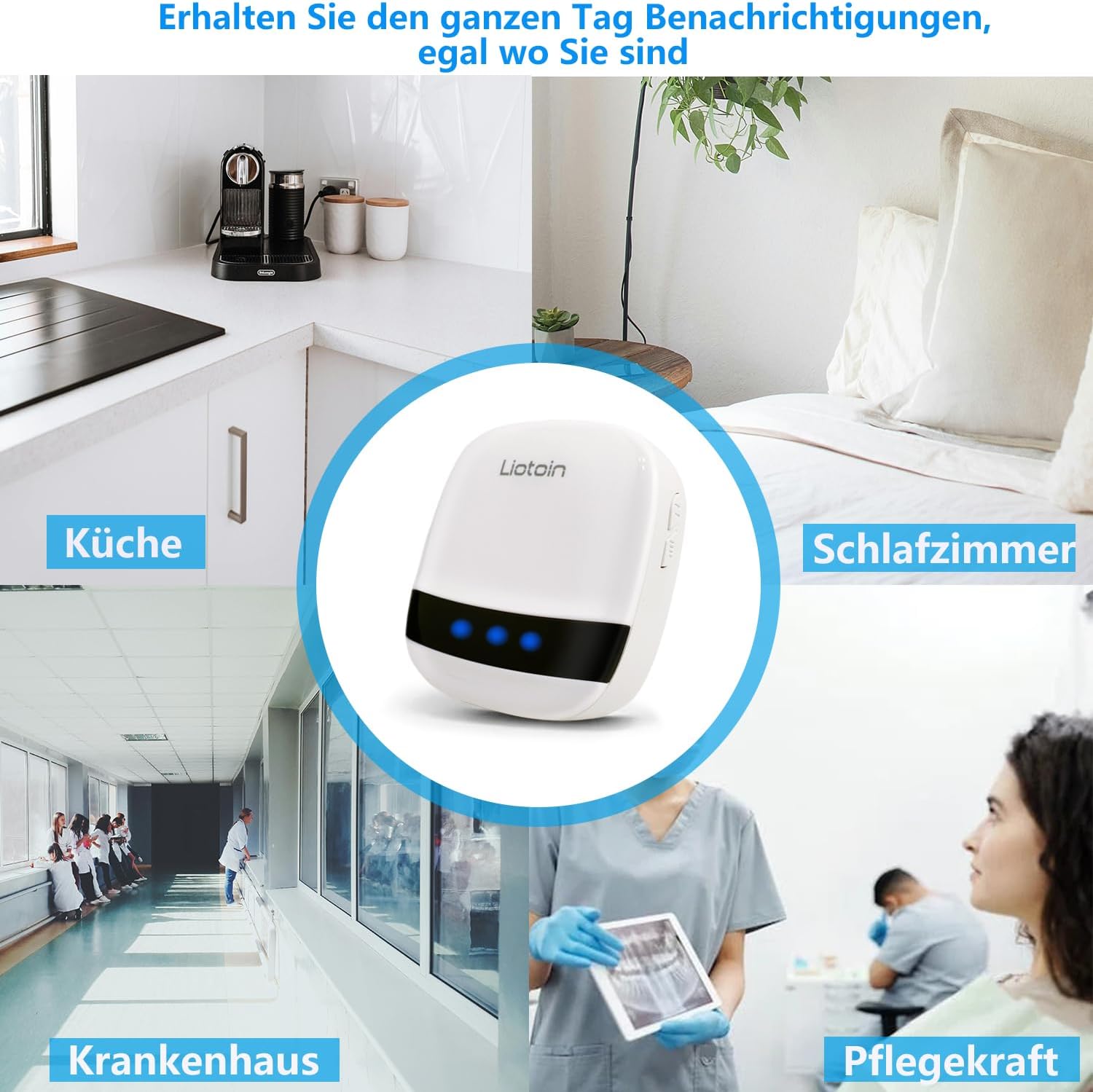 Système d’Alerte d’Urgence LIOTOIN – Bouton d’Alarme Sécurité pour Seniors &amp; Personnes Âgées - Serrures connectée, intelligentes et sécurisées, iSmartLock.fr