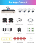 Système de Vidéosurveillance 8 Canaux 1080p – 4 Caméras Extérieures Étanches - Serrures connectée, intelligentes et sécurisées, iSmartLock.fr