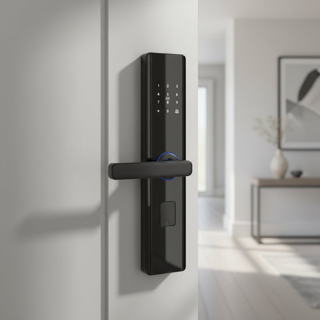 Serrure connectée Tuya Smart Lock – Empreinte, Mot de passe, Carte IC, USB d'urgence - Serrures connectée, intelligentes et sécurisées, iSmartLock.fr